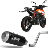 Système D'Échappement Complet Non Catalysé Et Sans Homologation Acoustique Mk3 Acier Noir - Mivv Compatible Avec Ktm 125 Duke (2017-2020)
