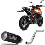 Système D'Échappement Complet Non Catalysé Et Sans Homologation Acoustique Mk3 Carbon - Mivv Compatible Avec Ktm 125 Duke (2017-2020)