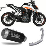 Système D'Échappement Complet Non Catalysé Et Sans Homologation Acoustique Mk3 Acier Noir - Mivv Compatible Avec Ktm 125 Duke (2021-2023)