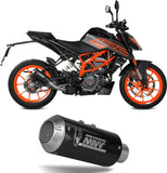 Système D'Échappement Non Catalysé Et Sans Homologation Acoustique Mk3 Acier Noir - Mivv Compatible Avec Ktm 125 Duke (2021-2023)