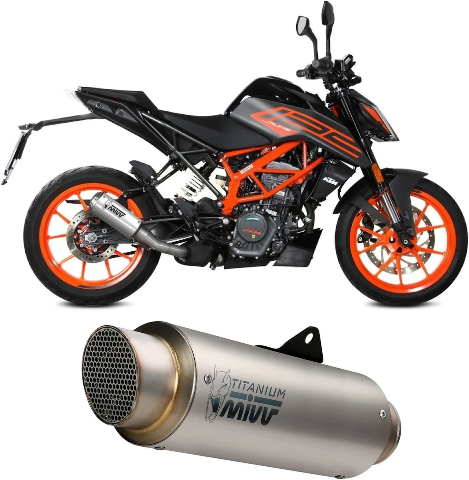 Système D'Échappement Non Catalysé Et Sans Homologation Acoustique Mk3 Acier - Mivv Compatible Avec Ktm 125 Duke (2021-2023)