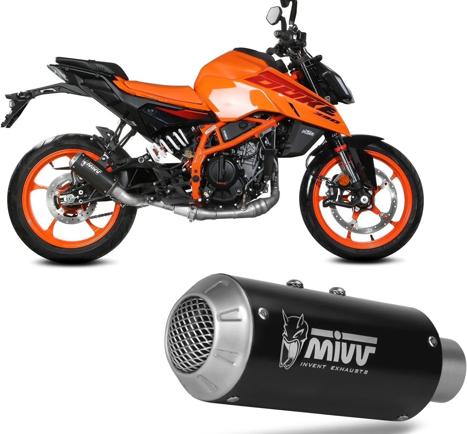 Système D'Échappement Non Catalysé Et Sans Homologation Acoustique Mk3 Acier Noir - Mivv Compatible Avec Ktm 390 Duke (2024)