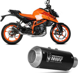 Uncatalysed Exhaust System Without Sound Certification Mk3 Steel Black - Mivv Compatible With Ktm 390 Duke (2024)