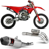 Système D'Échappement Complet Sans Catalyseur Et Homologué Fim Str1 Titanium Carbon - Mivv Compatible Avec Honda Crf 250 (2022-2024)