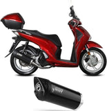 Système D'Échappement Complet Non Catalysé Et Sans Homologation Acoustique Mover Acier Noir - Mivv Compatible Avec Honda Sh 125 (2017-2019)