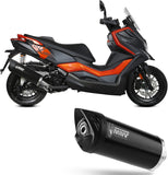 Uncatalysed Exhaust System Without Sound Certification Mover Steel Black - Mivv Compatible With Kymco Dtx 360 (2023-2024)