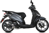 Système D'Échappement Complet Non Catalysé Et Sans Homologation Acoustique Mover Acier Noir - Mivv Compatible Avec Piaggio Liberty 125 (2019-2024)