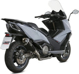 Système D'Échappement Complet Non Catalysé Et Sans Homologation Acoustique Delta Race Acier Carbon - Mivv Compatible Avec Kymco Ak 550 (2017-2020)