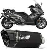 Système D'Échappement Non Catalysé Et Sans Homologation Acoustique Sr-1 Acier Noir - Mivv Compatible Avec Kymco Ak 550 (2021-2024)