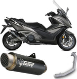 Système D'Échappement Complet Non Catalysé Et Sans Homologation Acoustique Gppro Acier Noir - Mivv Compatible Avec Kymco Ak 550 (2021-2024)