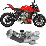 Complete Exhaust System Without Catalytic Converter And Without Sound Certification Mk3 Carbon - Mivv Compatible With Ducati Streetfighter V4 (2020-2022)