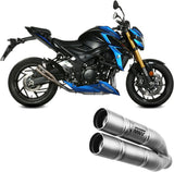 Système D'Échappement Non Catalysé Et Sans Homologation Acoustique Double Gun Acier - Mivv Compatible Avec Suzuki Gsx-S 750 (2017-2020)