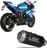 Système D'Échappement Non Catalysé Et Sans Homologation Acoustique Mk3 Carbon - Mivv Compatible Avec Suzuki Gsx-R 1000 (2017-2020)