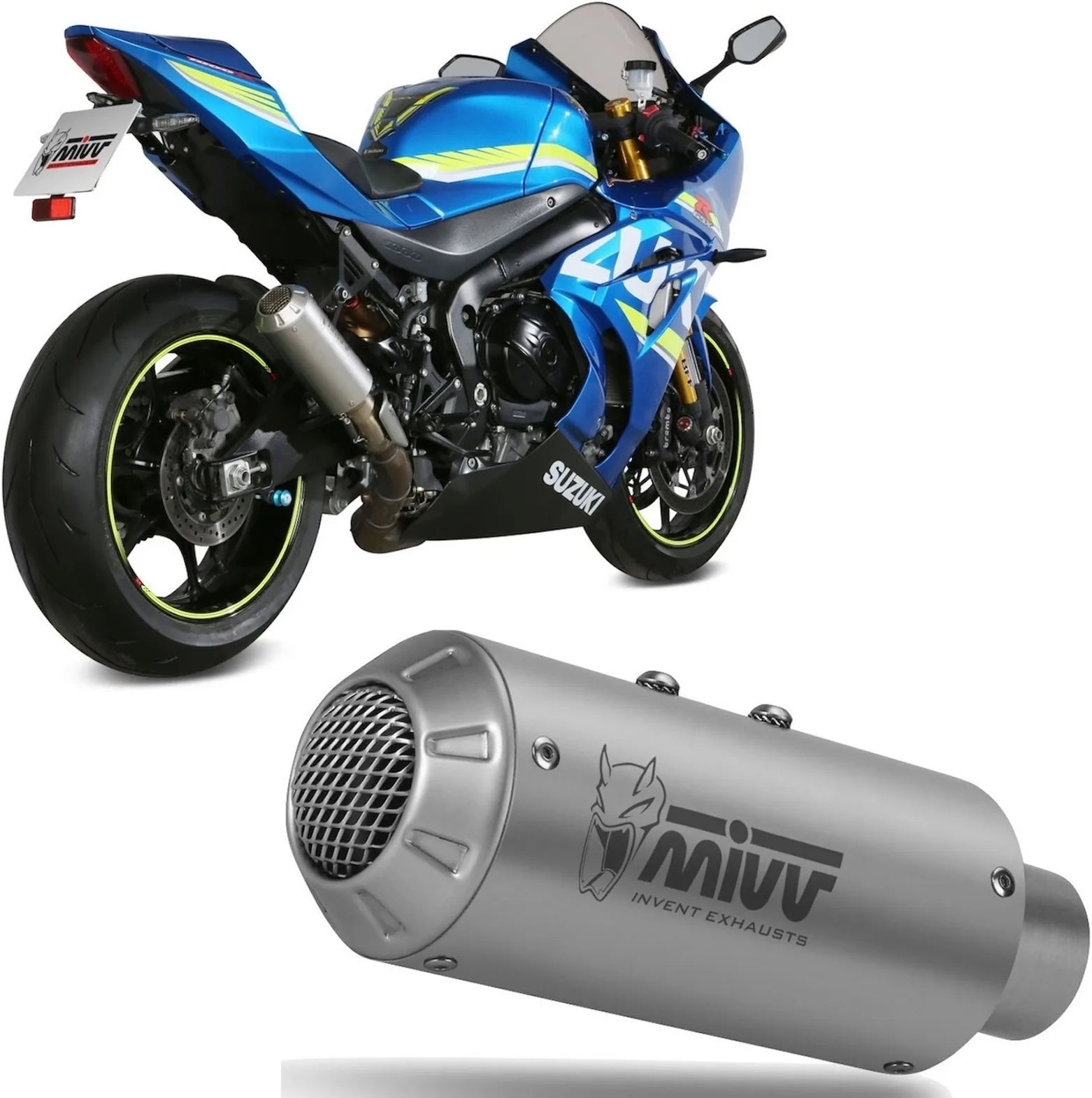 Système D'Échappement Non Catalysé Et Sans Homologation Acoustique Mk3 Acier - Mivv Compatible Avec Suzuki Gsx-R 1000 (2017-2020)