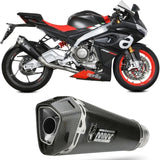 Système D'Échappement Complet Non Catalysé Et Sans Homologation Acoustique Delta Race Carbon Carbon - Mivv Compatible Avec Aprilia Rs 660 (2020-2024)