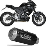 Système D'Échappement Complet Non Catalysé Et Sans Homologation Acoustique Mk3 Carbon - Mivv Compatible Avec Yamaha Mt-125 (2020-2024)