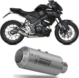 Système D'Échappement Complet Non Catalysé Et Sans Homologation Acoustique Mk3 Acier - Mivv Compatible Avec Yamaha Mt-125 (2020-2024)