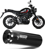 Complete Exhaust System Without Catalytic Converter And Without Sound Certification Hr-1 Steel Black - Mivv Compatible With Yamaha Xsr 125 (2022-2024)