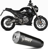 Système D'Échappement Complet Non Catalysé Et Sans Homologation Acoustique X-M1 Acier Noir - Mivv Compatible Avec Zontes Zt 125 G1 (2021-2024)