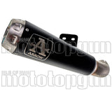 Échappement Sans Homologation Sonore Pro-Race Nichrom Noir Acier - Arrow Special Parts Compatible Avec Yamaha Mt-125 (2020)
