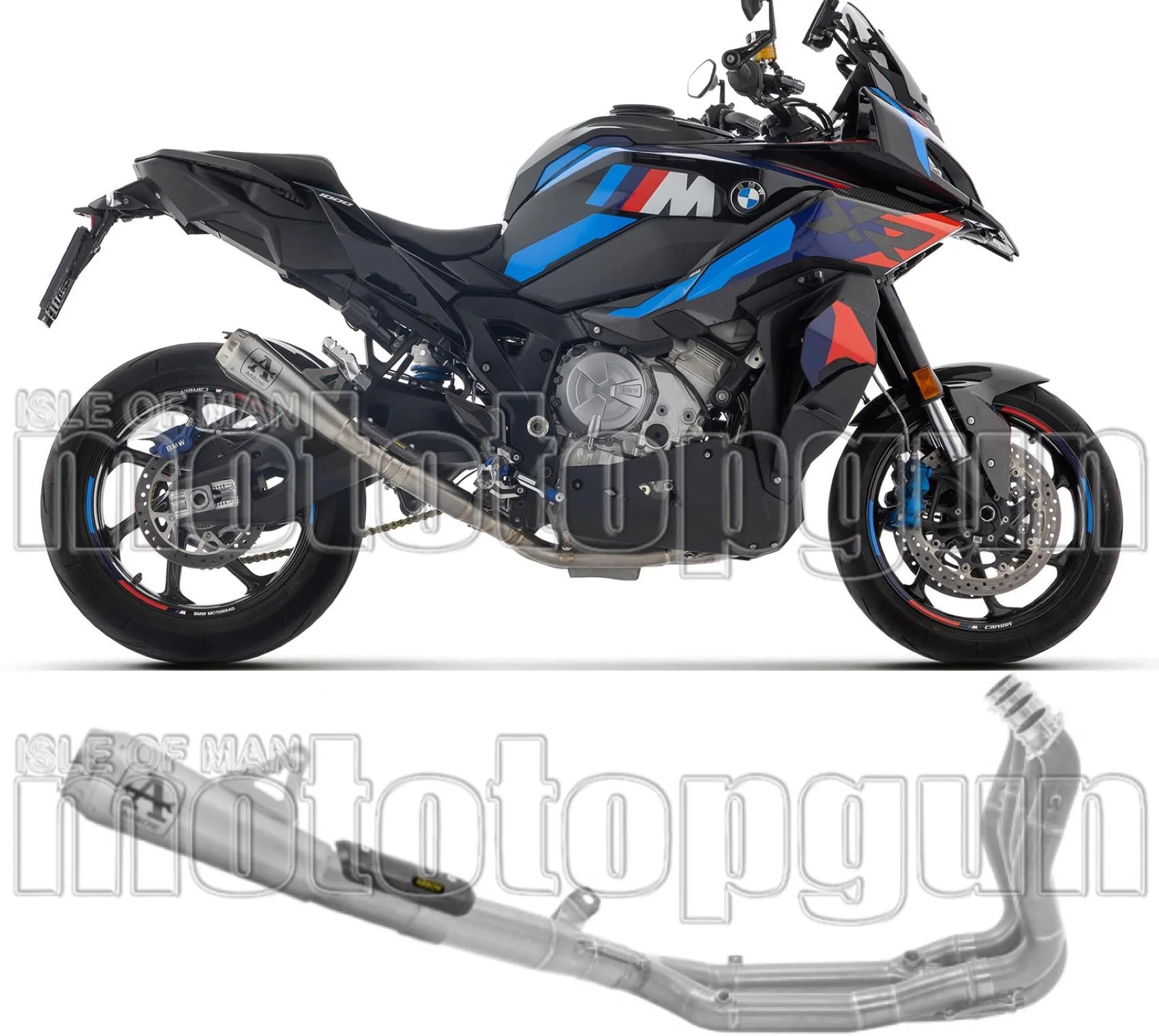 Système D'Échappement Complet Non Catalysé Et Sans Homologation Acoustique Pro-Race Competition Titanium Embout Titanium - Arrow Special Parts Compatible Avec Bmw M 1000 Xr (2025-2026)
