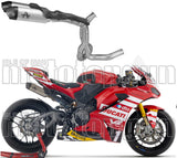 Système D'Échappement Complet Non Catalysé Et Sans Homologation Acoustique Round Competition Titanium Embout Carby - Arrow Special Parts Compatible Avec Ducati Panigale V2 / S (2025-2026)