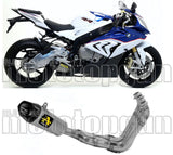 Système D'Échappement Complet Non Catalysé Et Sans Homologation Acoustique Works Competition Basso Titanium Carbon - Arrow Special Parts Compatible Avec Bmw S 1000 Rr (2015-2018)