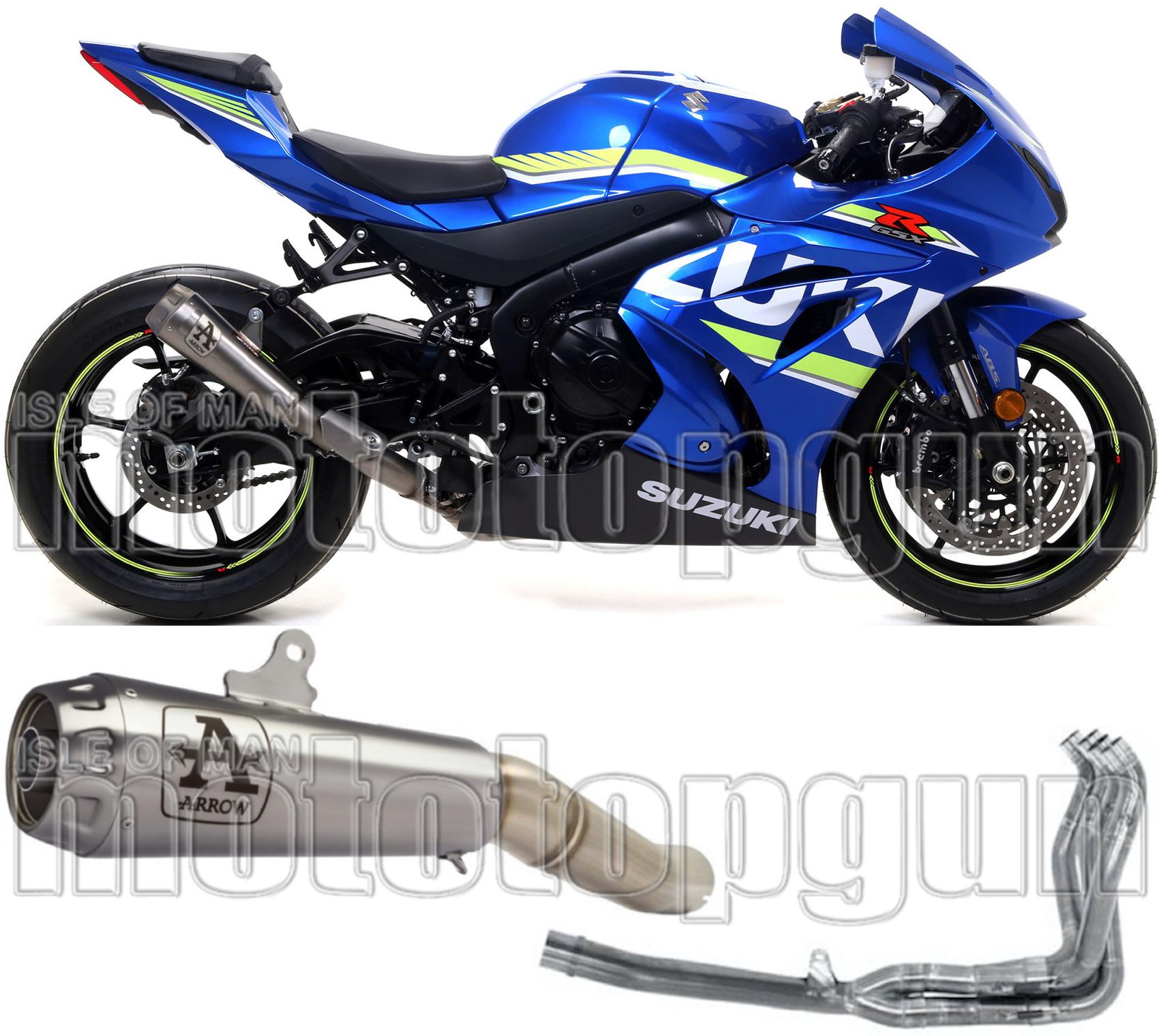Complete Exhaust System Without Catalytic Converter And Without Sound Certification Pro-Race Titanium Titanium - Arrow Special Parts Compatible With Suzuki Gsx-R 1000 (2017-2020)