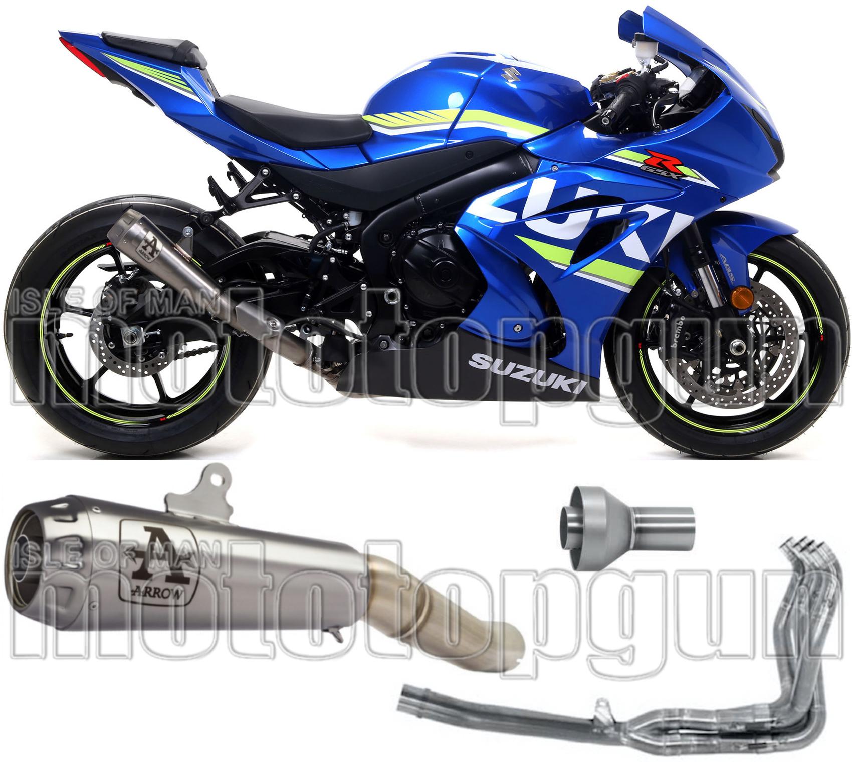 Complete Exhaust System Without Catalytic Converter And Without Sound Certification Pro-Race Nichrom Stainless Steel - Arrow Special Parts Compatible With Suzuki Gsx-R 1000 (2017-2020)