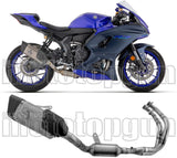 Système D'Échappement Complet Non Catalysé Et Sans Homologation Acoustique Pista Competition Full Titanium Carbon - Arrow Special Parts Compatible Avec Yamaha Yzf R7 (2021-2024)
