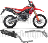 Système D'Échappement Complet Non Catalysé Et Sans Homologation Acoustique Icon Aluminium Noir Embout Carby - Arrow Special Parts Compatible Avec Honda Crf 300 L (2025-2026)