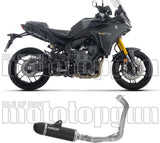 Système D'Échappement Complet Non Catalysé Et Sans Homologation Acoustique Icon Aluminium Noir Embout Carby - Arrow Special Parts Compatible Avec Yamaha Tracer 7 - Gt (2025-2026)