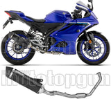 Système D'Échappement Complet Non Catalysé Et Sans Homologation Acoustique Icon Aluminium Noir Embout Carby - Arrow Special Parts Compatible Avec Yamaha Mt-125 (2025-2026)