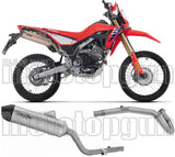 Système D'Échappement Complet Non Catalysé Et Sans Homologation Acoustique Icon Titanium Embout Carby - Arrow Special Parts Compatible Avec Honda Crf 300 L (2025-2026)