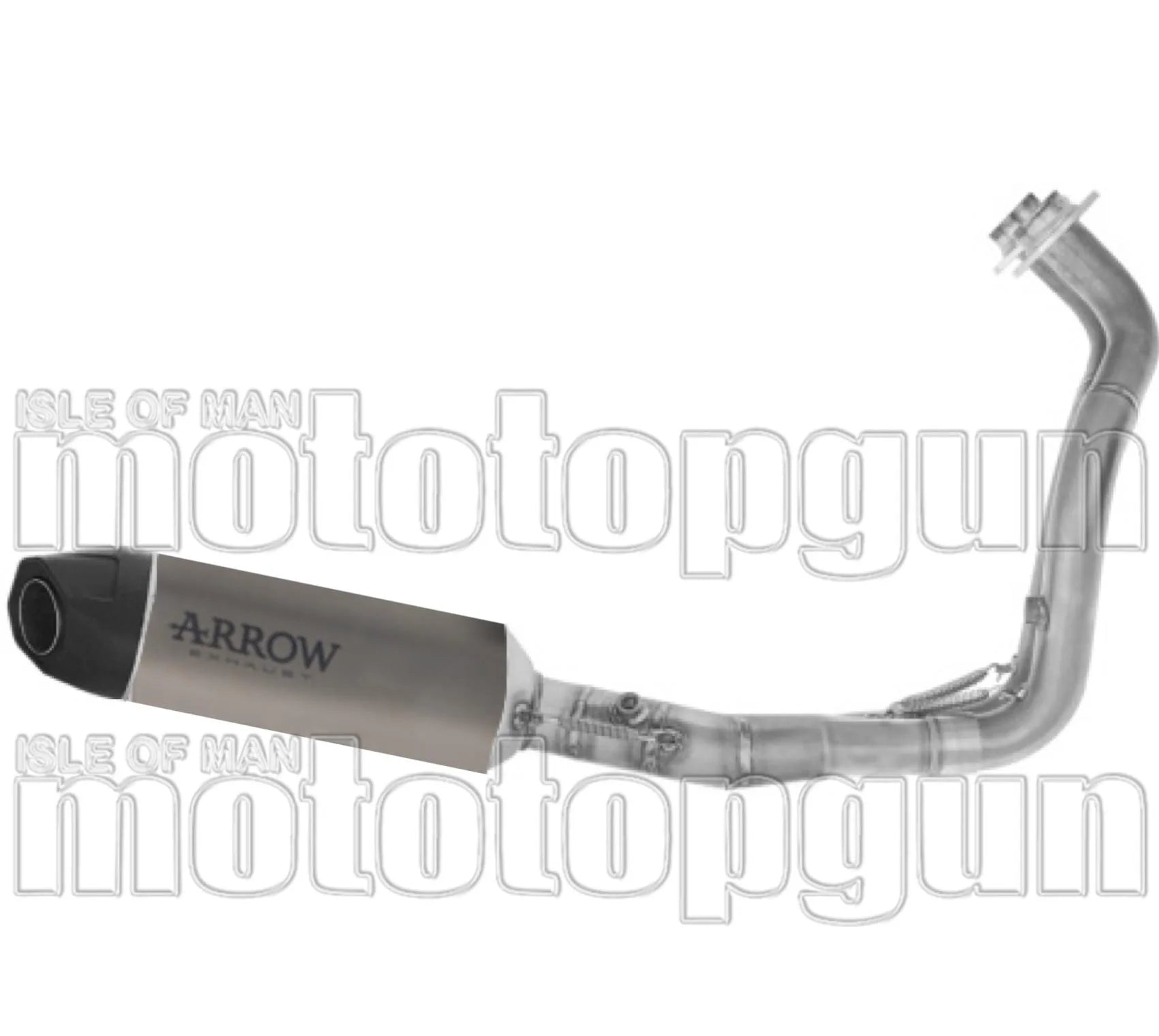 Système D'Échappement Complet Non Catalysé Et Sans Homologation Acoustique Icon Titanium Embout Carby - Arrow Special Parts Compatible Avec Yamaha Tracer 7 - Gt (2025-2026)