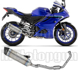 Système D'Échappement Complet Non Catalysé Et Sans Homologation Acoustique Icon Titanium Embout Carby - Arrow Special Parts Compatible Avec Yamaha Yzf R125 (2025-2026)