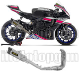 Système D'Échappement Complet Non Catalysé Et Sans Homologation Acoustique Indy-Race Evo Competition Titanium Embout Carby - Arrow Special Parts Compatible Avec Yamaha Yzf-R1 1000 (2025)