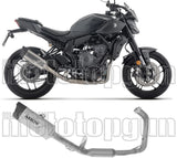 Système D'Échappement Complet Non Catalysé Et Sans Homologation Acoustique Indy-Race Evo Titanium Embout Carby - Arrow Special Parts Compatible Avec Yamaha Mt-07 (2025-2026)
