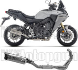 Système D'Échappement Complet Non Catalysé Et Sans Homologation Acoustique Indy-Race Evo Titanium Embout Carby - Arrow Special Parts Compatible Avec Yamaha Tracer 9 (2025-2026)