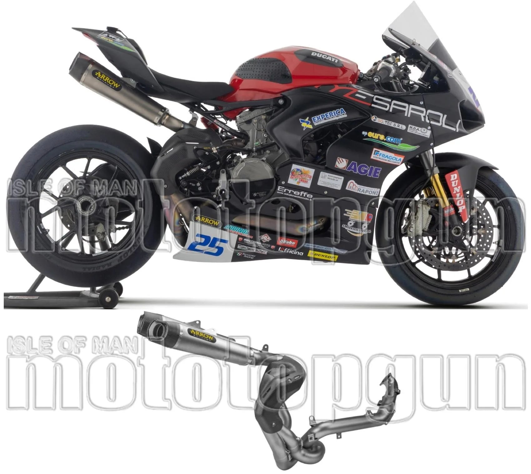 Système D'Échappement Complet Non Catalysé Et Sans Homologation Acoustique Indy-Race Competition Evo 2 Titanium Embout Carby - Arrow Special Parts Compatible Avec Ducati Panigale V2 (2020-2024)