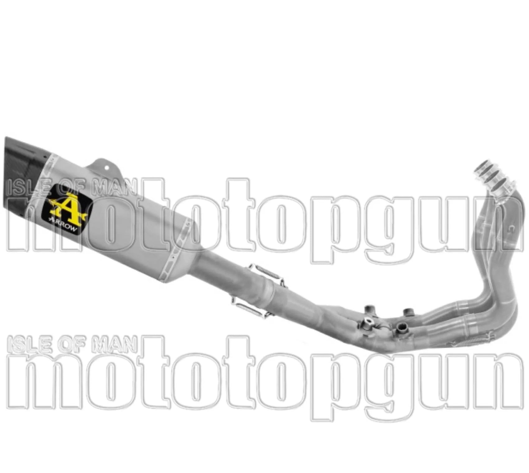 Système D'Échappement Complet Non Catalysé Et Sans Homologation Acoustique Pista Competition Sbk Titanium Embout Carby - Arrow Special Parts Compatible Avec Bmw S 1000 Rr (2019-2024)
