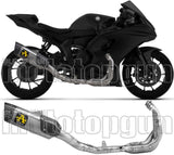 Système D'Échappement Complet Non Catalysé Et Sans Homologation Acoustique Pista Competition Titanium Embout Carby - Arrow Special Parts Compatible Avec Yamaha Yzf R9 (2025)