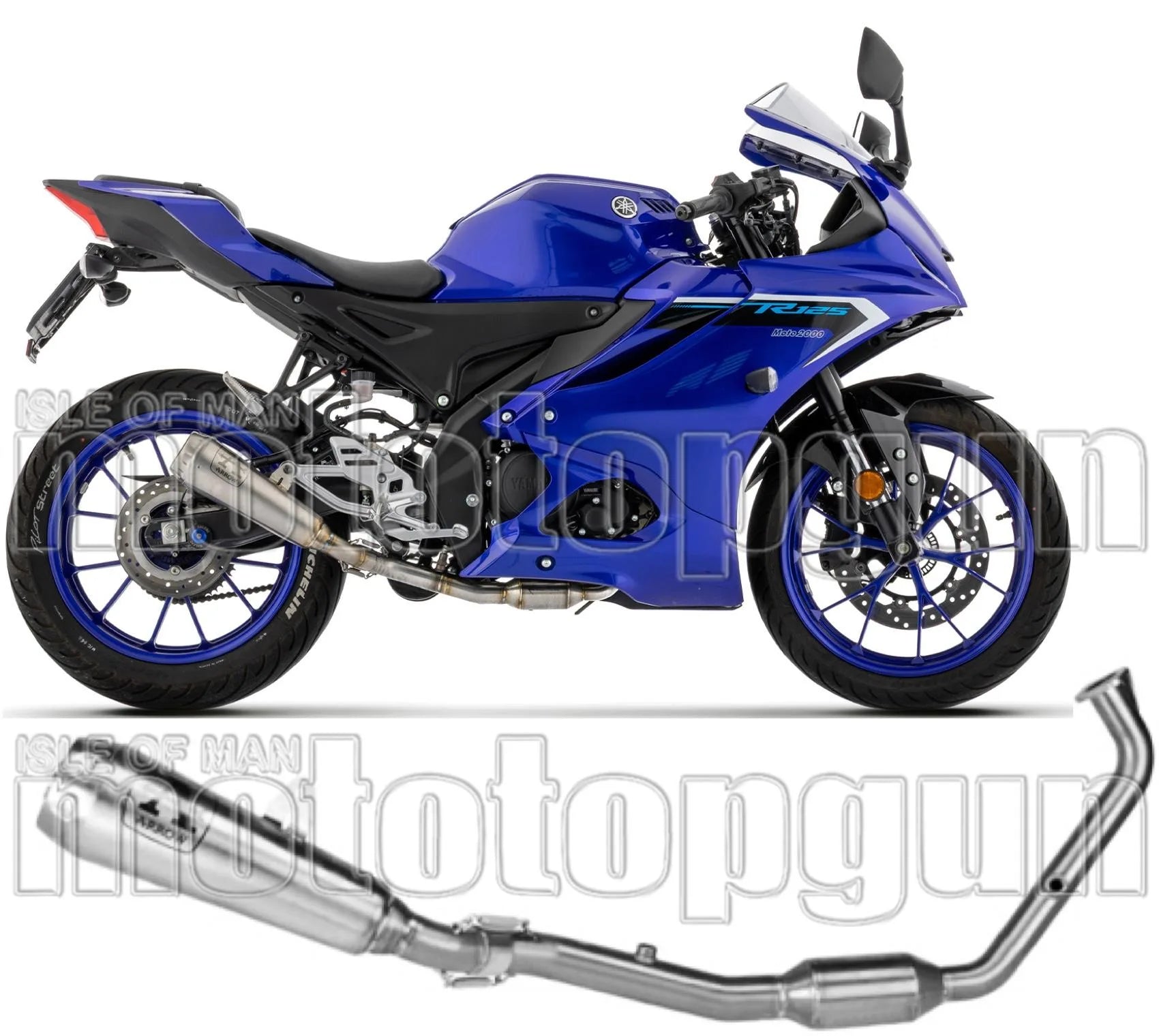 Système D'Échappement Complet Non Catalysé Et Sans Homologation Acoustique Pro-Race Nichrom Embout Acier - Arrow Special Parts Compatible Avec Yamaha Mt-125 (2025-2026)