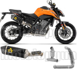 Système D'Échappement Complet Non Catalysé Et Sans Homologation Acoustique Race-Tech Aluminium Noir Embout Carby - Arrow Special Parts Compatible Avec Ktm 790 Duke (2025-2026)
