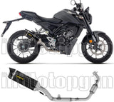 Système D'Échappement Complet Non Catalysé Et Sans Homologation Acoustique Thunder Aluminium Noir Carbon - Arrow Special Parts Compatible Avec Honda Cb 125 R (2024-2026)