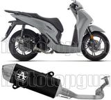 Système D'Échappement Complet Non Catalysé Et Sans Homologation Acoustique Urban Aluminium Noir - Arrow Special Parts Compatible Avec Honda Sh 150 (2024-2025)
