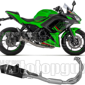 Système D'Échappement Complet Non Catalysé Et Sans Homologation Acoustique Veloce Aluminium Noir Carbon - Arrow Special Parts Compatible Avec Kawasaki Ninja 650 (2024-2026)