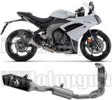 Système D'Échappement Complet Non Catalysé Et Sans Homologation Acoustique Veloce Aluminium Noir Carbon - Arrow Special Parts Compatible Avec Triumph Daytona 660 (2024-2026)