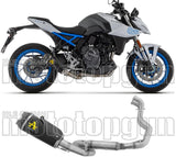 Système D'Échappement Complet Non Catalysé Et Sans Homologation Acoustique Works Acier Noir Embout Carby - Arrow Special Parts Compatible Avec Suzuki Gsx 8S (2024-2025)