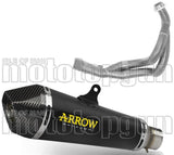 Système D'Échappement Complet Non Catalysé Et Sans Homologation Acoustique X-Kone Titanium Noir Embout Carby - Arrow Special Parts Compatible Avec Kawasaki Versys 650 (2025-2026)